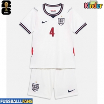 England Declan Rice #4 Heimtrikotsatz Kinder WM 2026 Kurzarm (+ Kurze Hosen)